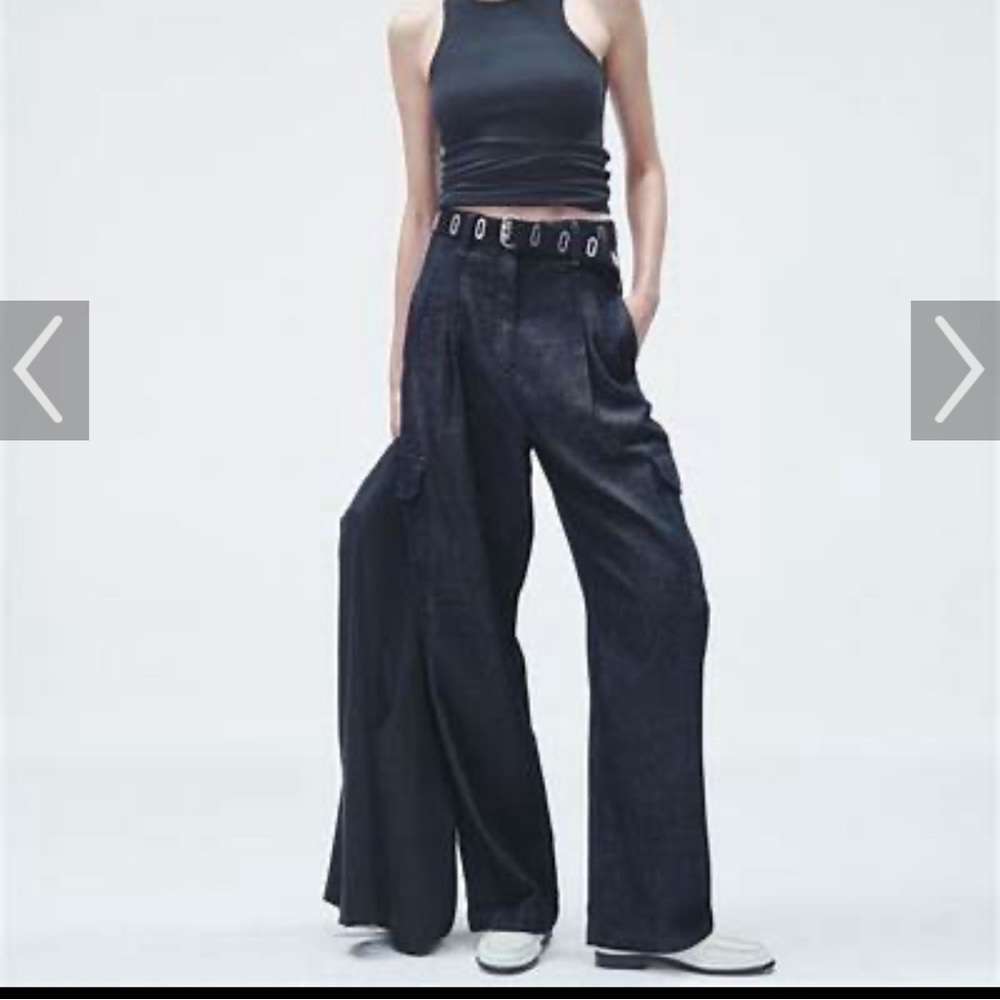 rag & bone Black Wide Leg Pants